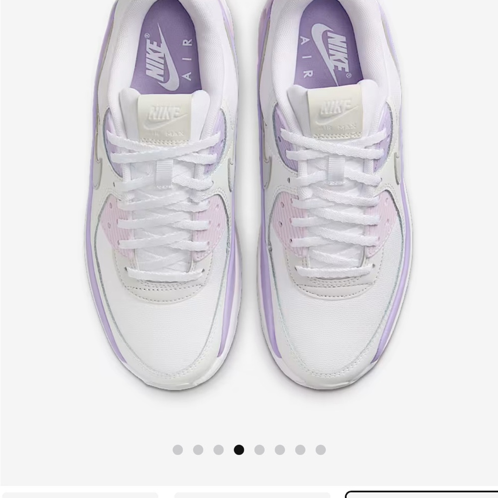 NIKE AIR MAX 90 LVB white and purple size 8.5 NIB - Picture 3 of 5